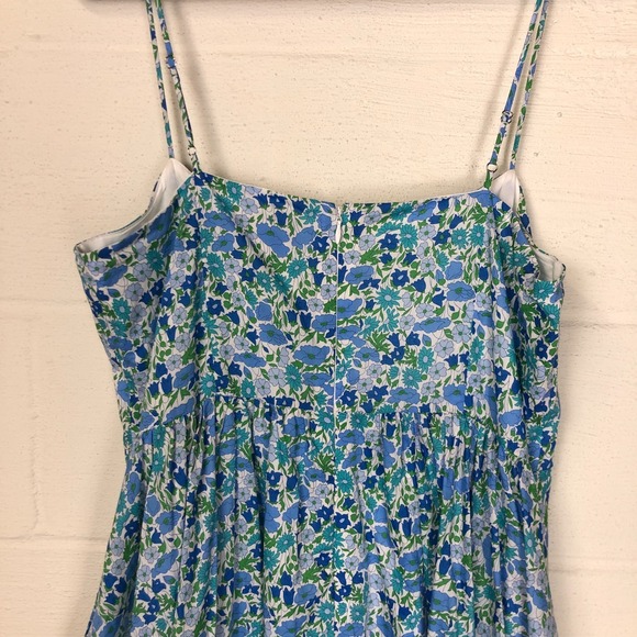 J. Crew x Liberty London A-line Midi Dress in Liberty Daisy Fabric Size 10 Blue - Picture 5 of 16